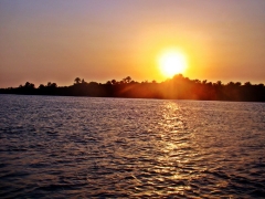 Por do sol Rio Preguiça