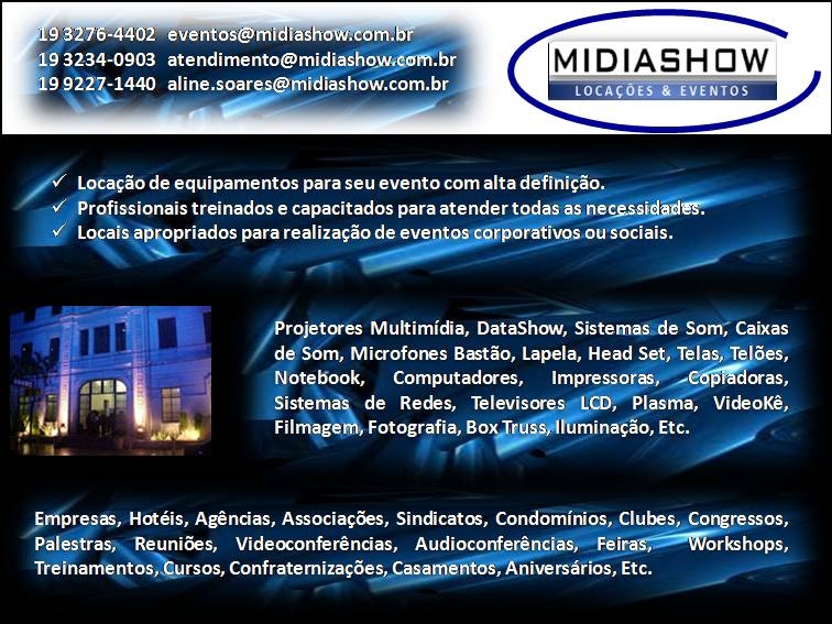 Pense no seu evento. Pense MidiaShow!