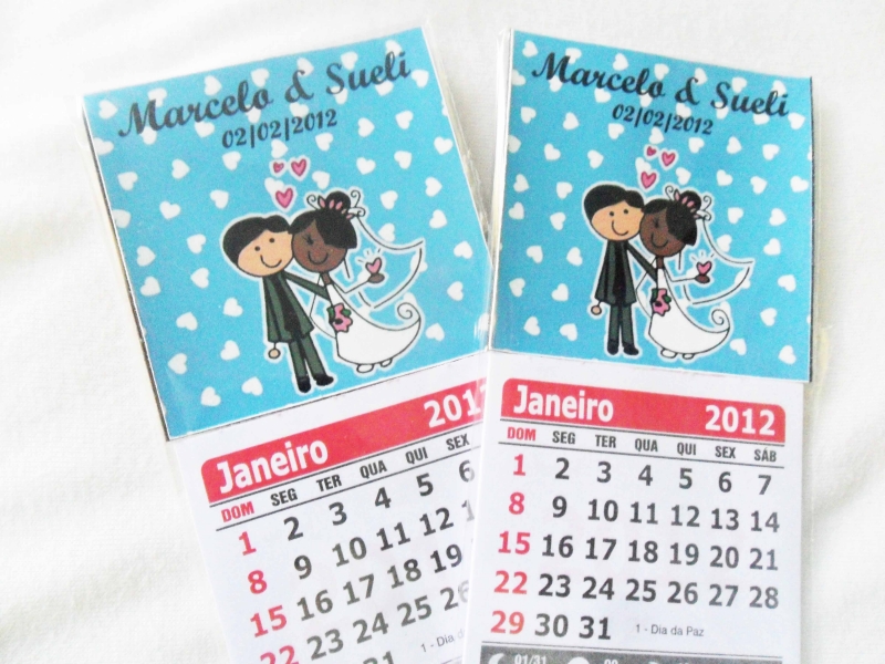 Imã com calendário destacável - Tema a sua escolha