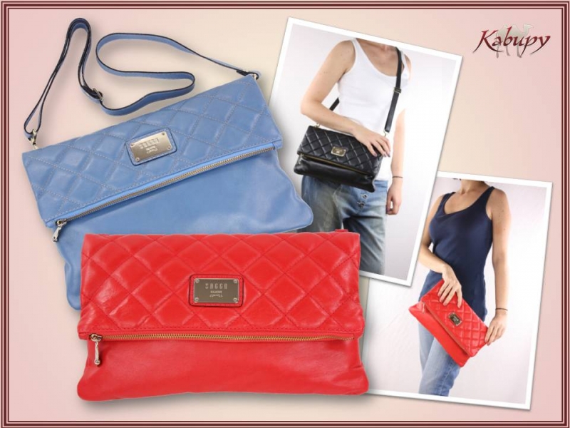 Bolsa/Clutch feminina de couro - Kabupy