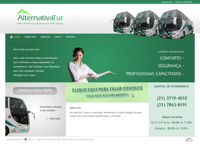 Criao do site da Alternativa Turismo.