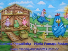 Painel temtico para decorao do tema a galinha pintadinha da maria fumaa festas - www.mariafumacafestas.com.br