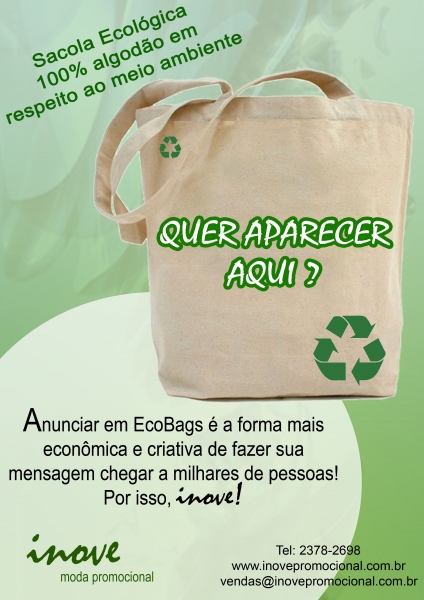 Sacolas Ecolgicas, a sua marca em grande divulgao!