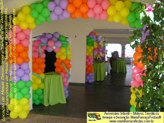 Decoração de Aniversário Infantil com o tema Arca de Noé da Maria Fumaça Festas - Entrada do ambiente. Quer sabe mais, acesse  www.mariafumacafestas.com.br