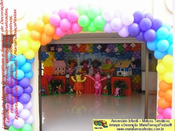 Decoração de Aniversário Infantil - Tema Backyardigans da MariaFumaçaFestas - Saiba mais acessando www.mariafumacafestas.com.br