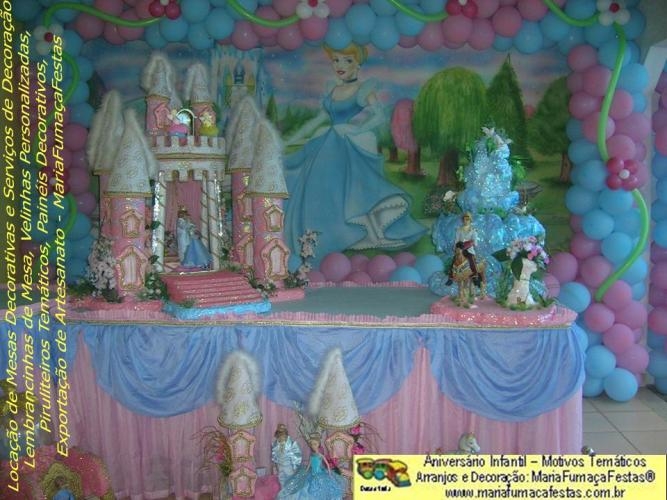 Festa Infantil - Decoração com o tema Cinderela desenvolvido pela equipe Maria Fumaça Festas. Saiba mais em www.mariafumacafestas.com.br