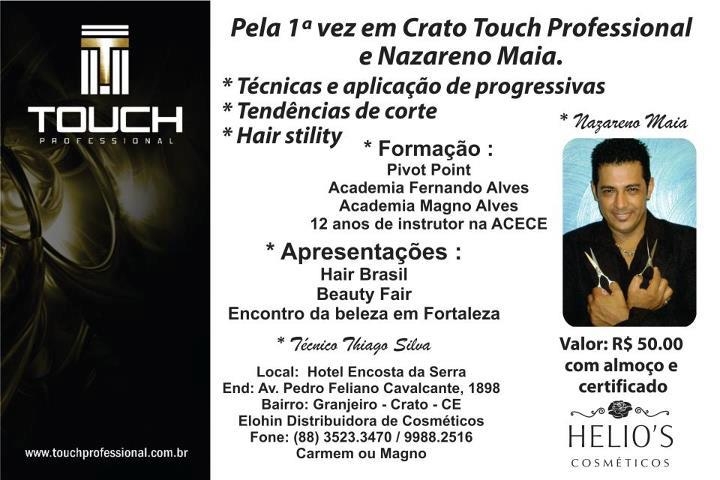 Curso Touch Professional dia 04 de Junho em Crato-CE