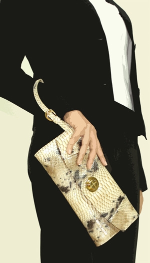 Clutch de couro Kabupy