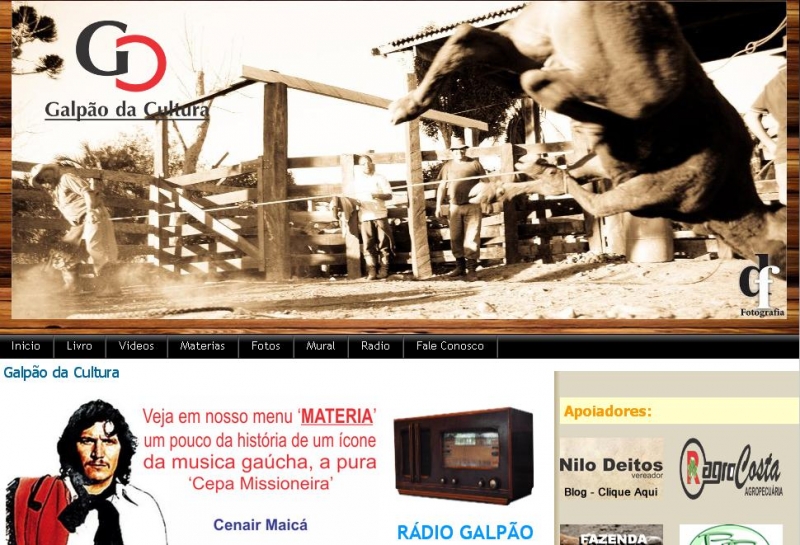 Site desenvolvido para o Galpao da Cultura (www.galpaodacultura.com.br)