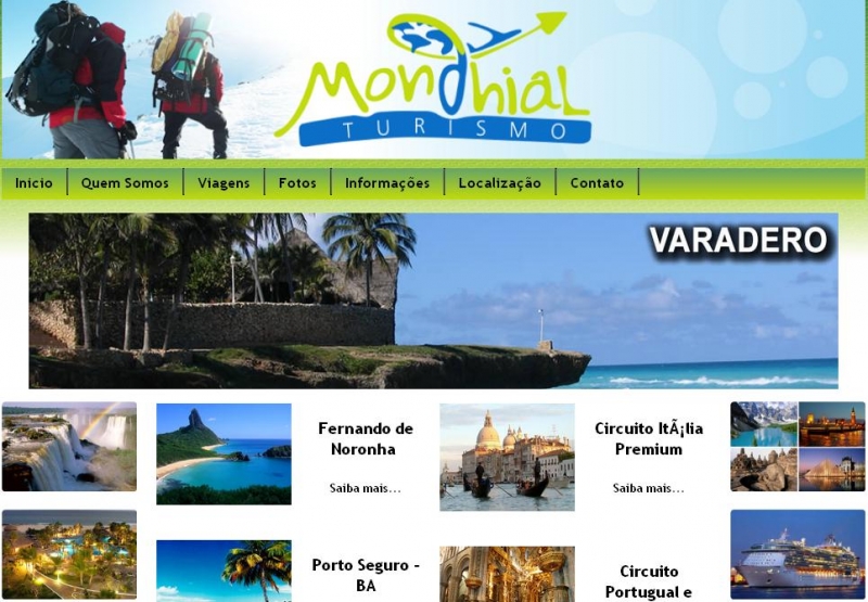 Site desenvolvido para a Mondhial Turismo (www.mondhialturismo.com.br)
