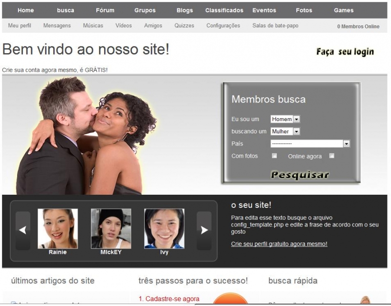 Tenha seu Site de Namoro e Paquera na Internet