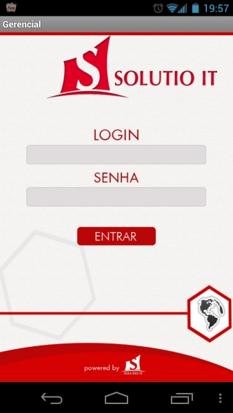 Tela Login/Senha - SOLUTIO IT Mobile - Protheus x Android