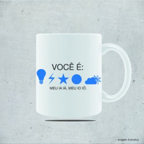 Caneca de porcelana - Meu ia ia meu iô iô.