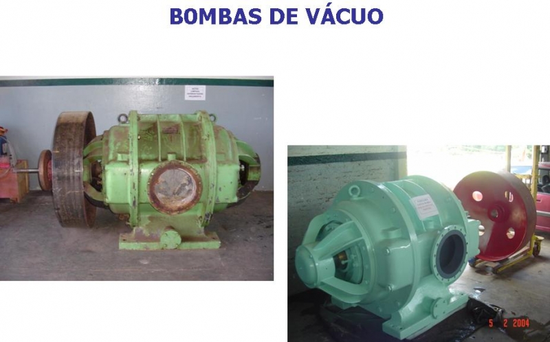 Manutenção de bombas de vácuo.