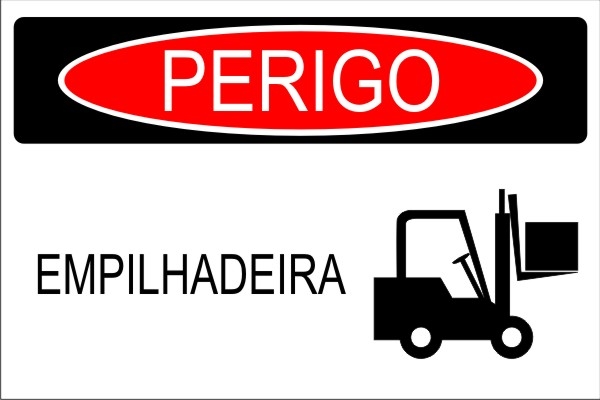 PLACA DE PERIGO - EMPILHADEIRA - P020