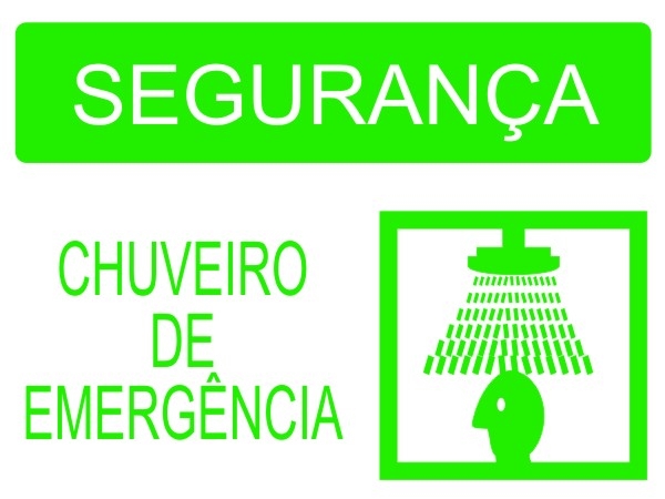 PLACA DE SEGURANÇA - CHUVEIRO DE EMERGÊNCIA - S017