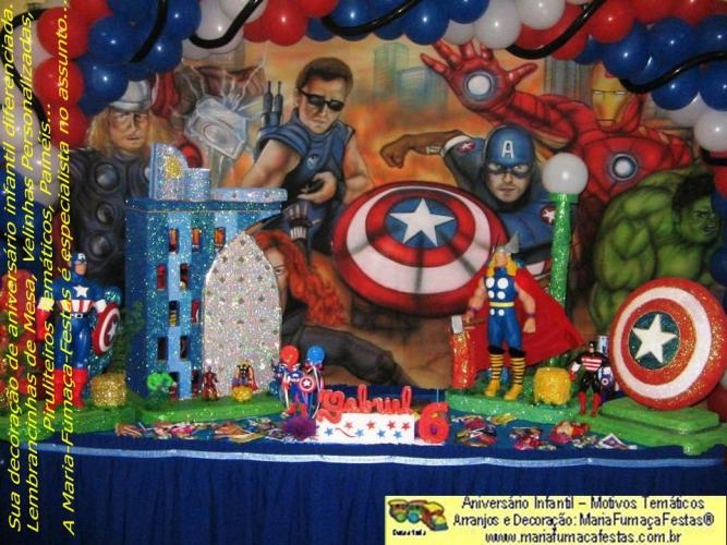 Os Vingadores (the Avengers) - Maria Fumaa Festas - temas e decorao para o seu aniversrio infantil. www.mariafumacafestas.com.br