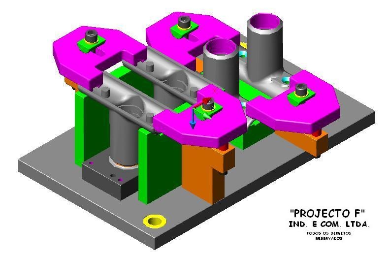 Dispositivo de fixao rapida para usinagem em CNC para pea microfundida Movement