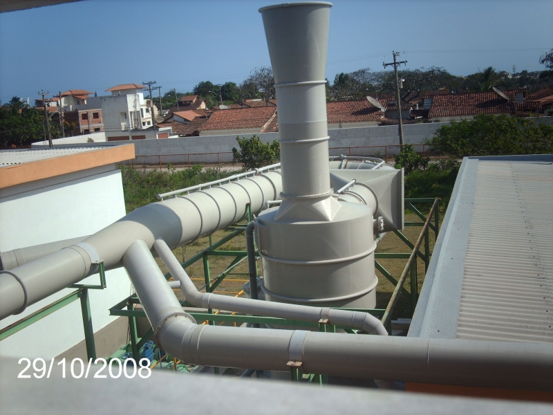 Sistema de exaustão e lavagem de gases