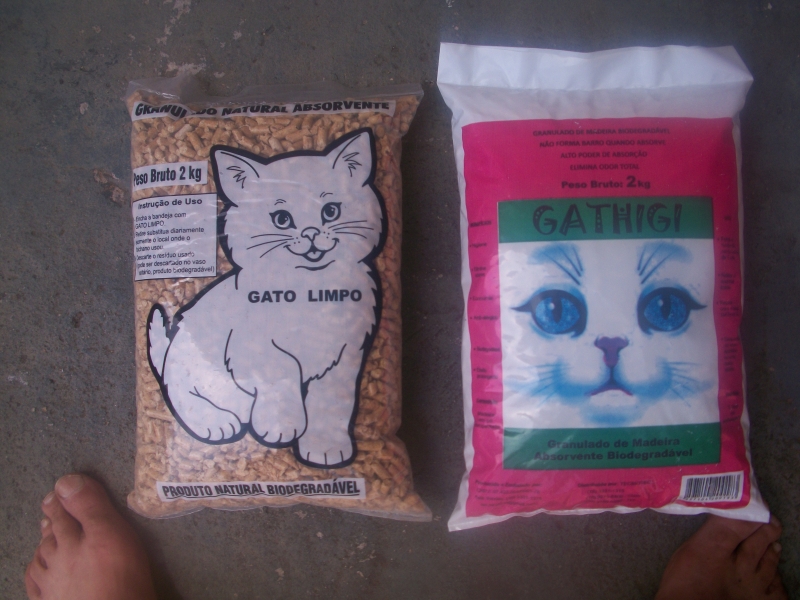 AREIA P/ XIXI DE GATO- GRANULADA BIODEGRADÁVEL - 2 KILOS