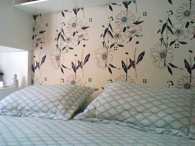 Quarto decorado com papel Bobinex-  Mostrurio Harmonia)