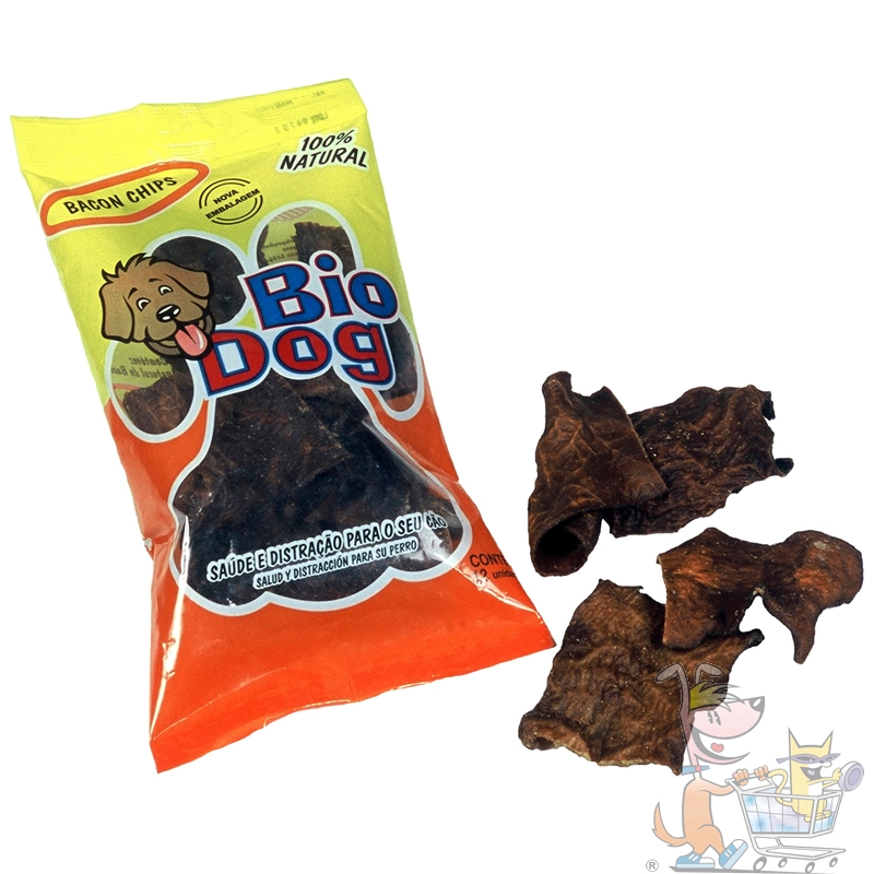 Petiscos para cachorros - bacon chips