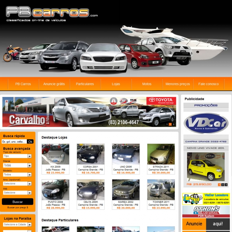 PB Carros | Classificados on-line de veículos da Paraíba.