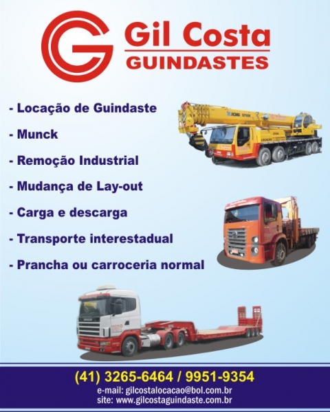 Fazenda Rio Grande/Pr. Gil Costa Guindastes Ltda. 41-3265.6464 - 41-9951.9354