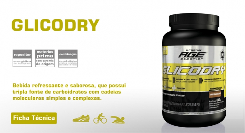 Glicodry 2,1kg R$ 70,00 e 840gr R$ 35,00