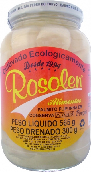 Palmito Pedao Poro 300g - Rosolen