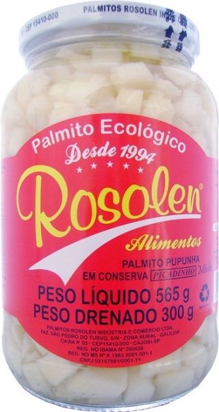 Palmito Picadinho Mdio 300g - Rosolen