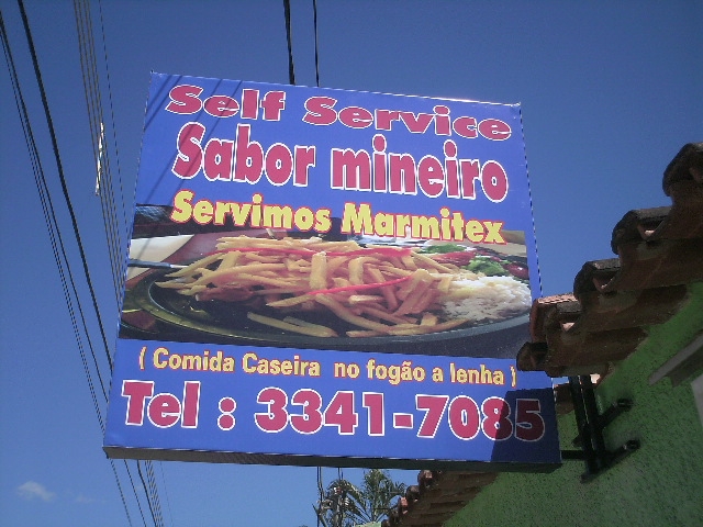 Placa do Restaurante Sabor Mineiro