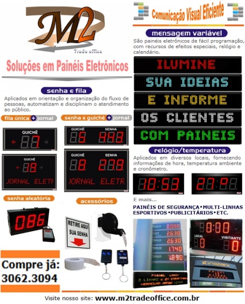 M2 Trade Office - Soluções em Painéis Eletrônicos!