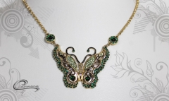Pingente borboleta joias carmine - 10 camadas de ouro 18k - joias exclusivas