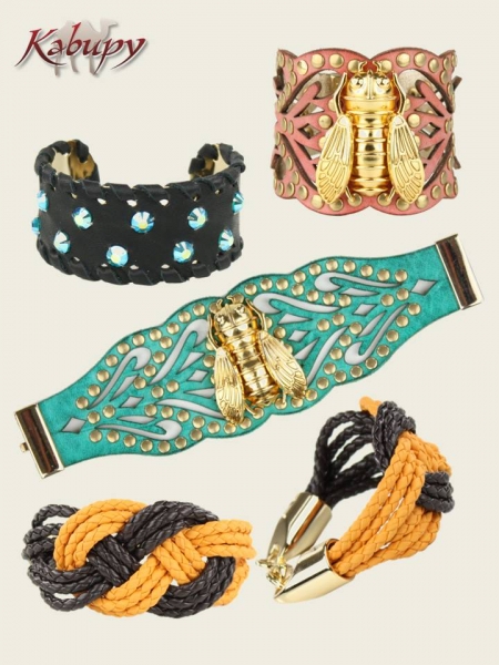 Braceletes de Couro Kabupy