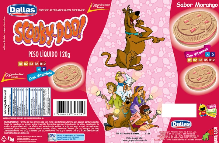 Embalagem Biscoito Recheado Scooby Doo