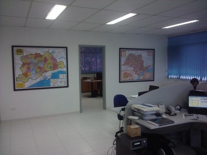 Mapa Grande So Paulo e Estado de So Paulo em Quadro Laminado - Petrobrs - SP
