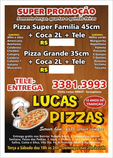 LUCASPIZZAS LUCAS PIZZAS