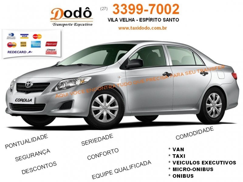 Taxi Aeroporto de Vitoria a Guarapari - Dodo 