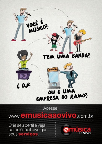 Divulgue seu trabalho gratuitamente. Banda, Dj, Músico e empresários da música.