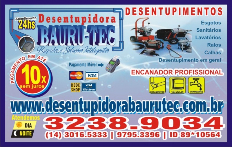 ENTUPIU ? DESENTUPIDORA BAURU TEC 14 3238-9034