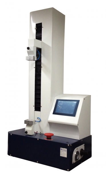 DINAMÔMETRO VERTICAL, modelo DS-Q. O equipamento é utilizado para determinar a resistência á tração de papéis e cartões. Indicador digital de força e alogamento. Atende Normas Técnicas: ABNT NBR NM-ISO 1924/1/2 | TAPPI T-494