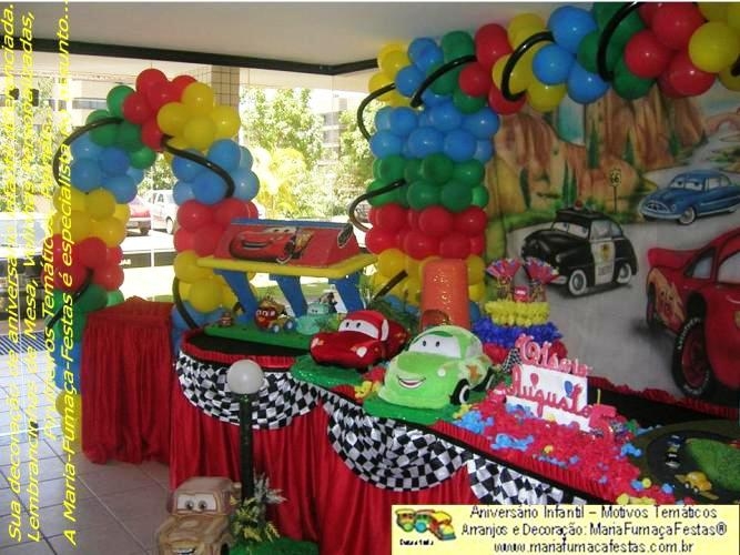 Tema Carros (McQueen) - Decoração Infantil - Maria-Fumaça-Festas Sua decoração temática com o Tema 