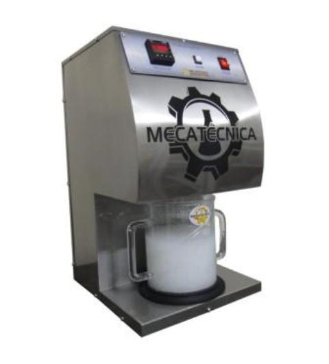 DESINTEGRADOR PNEUMÁTICO - MOD - DPM-3000  Linha Celulose  DESAGREGADOR PNEUMÁTICO, modelo DPM-3000 Equipamento para a desintegração a úmido em laboratório de pastas celulósicas químicas; Estrutura confeccionada em aço inox e caneca de desintegração em acrílico transparente; Dotado de sistema pneumático; seguro e de fácil manuseio; Controlador digital, com desligamento automático, podendo ser interrompido e reiniciado a partir do tempo de interrupção; Requer ar comprimido para funcionamento; (não incluso) Equipamento construído conforme norma técnica ABNT NBR ISO 5263-1 Requer: rede elétrica 220 V. monofásica e ar comprimido Fabricante: Mecatécnica