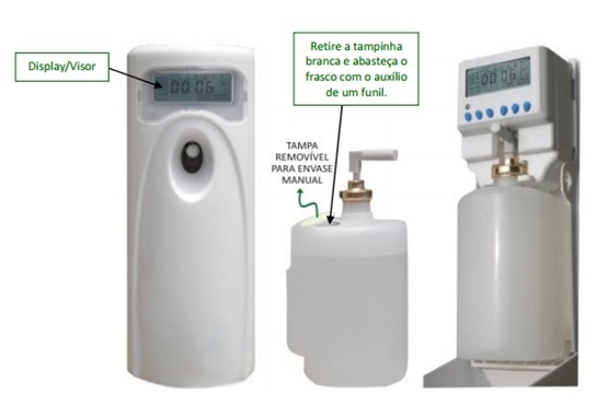 Aparelho Automático Aromatizador de Ambiente - Permite o uso de qualquer líquido aromatizador