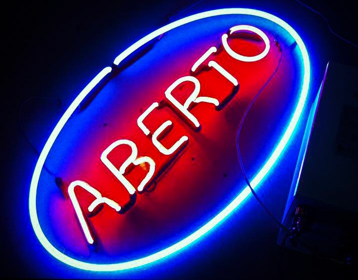 aberto neon 