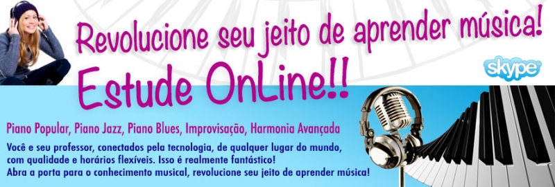 Aulas de Piano Online via Skype - Aprender Piano a Distância - Curso Online de Piano