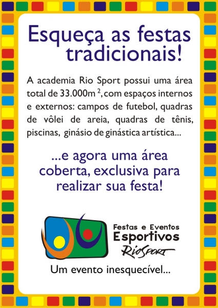 Panfleto Rio Sport Center