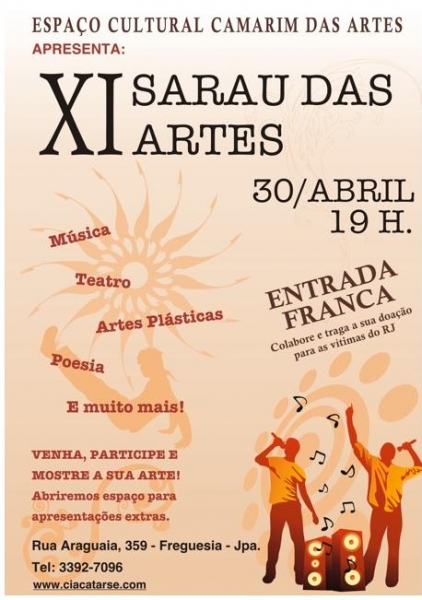 XI Sarau das Artes no Espaço Cultural Camarim das Artes