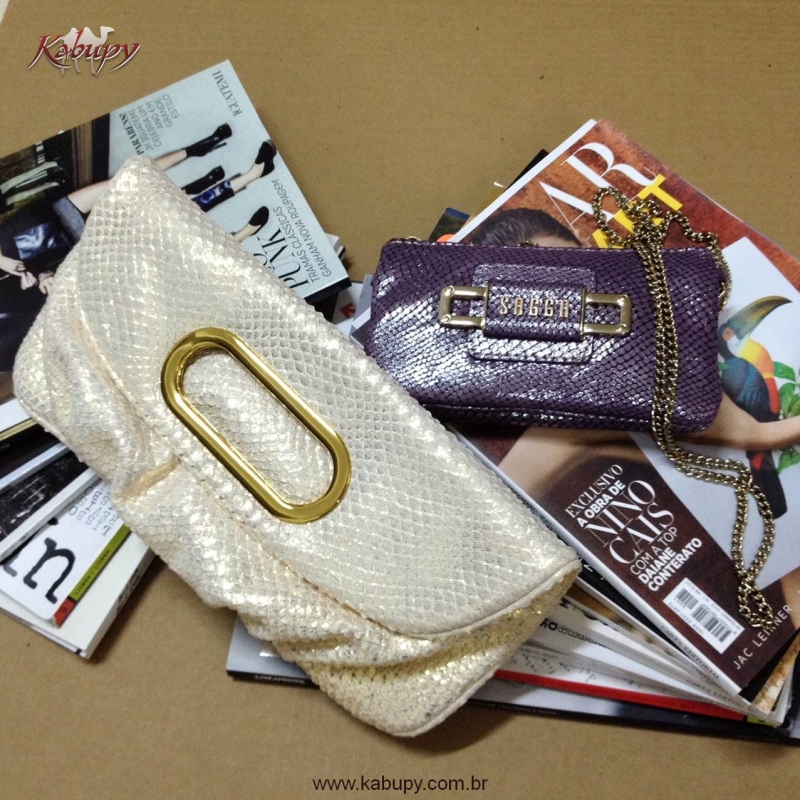 Clutches de Couro - www.kabupy.com.br